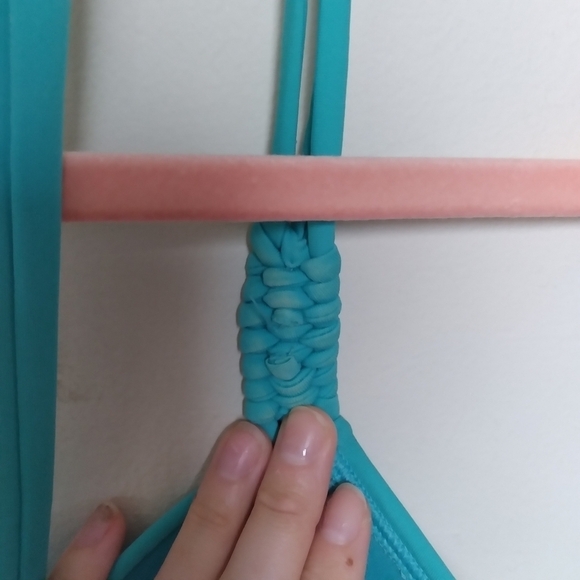 Aerie Teal Bridget Push Up Braid Detail Bikini Top Size 34C - Picture 11 of 11